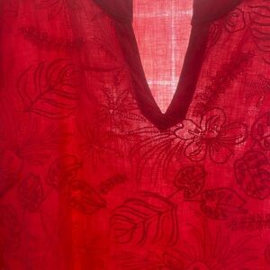 Tommy Bahama Red Floral Tunic